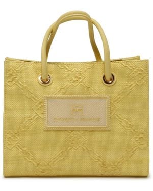 Elisabetta Franchi Shopping Bags - Yellow