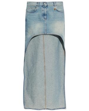 Courreges Rokken ,Blauw ,Denim Asymmetrische Denim Rok