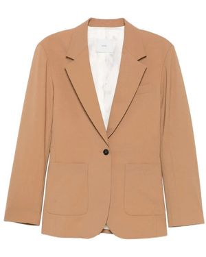 Covert Jassen ,Bruin ,Jacket Met Revers En Enkele Knoop