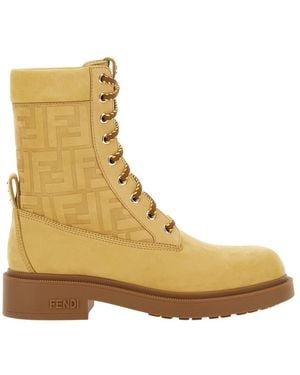 Fendi Filo Combat Boot - Natur