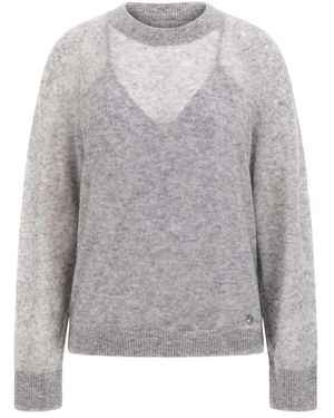 Guess Round-Neck Knitwear - Gris