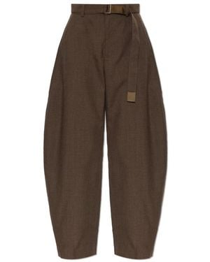 Sacai Wool Broeken - Bruin