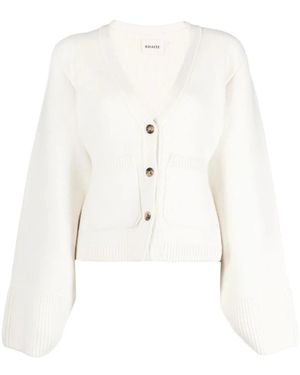 KHAITE Truien & Vesten ,Wit ,Kasjmier Scarlet Cardigan