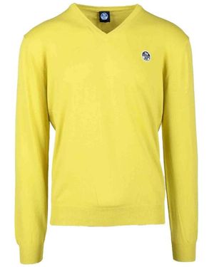 North Sails V-Neck Knitwear - Giallo
