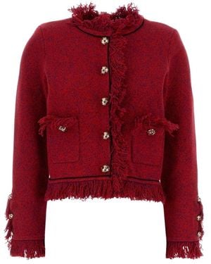 Self-Portrait Cardigans - Rouge