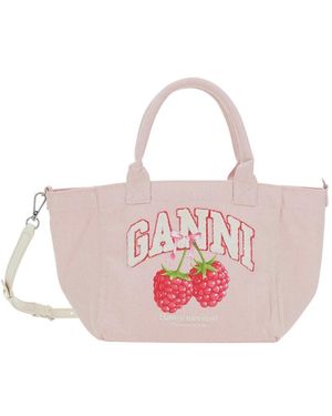 Ganni Tote Bags - Pink