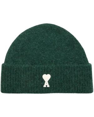 Ami Paris Accessoires ,Groen ,Adc Beanie