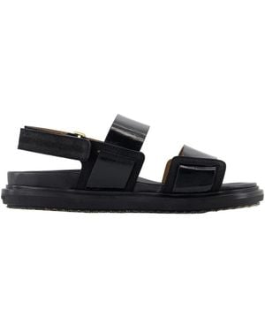 Marni Flat Sandals - Black