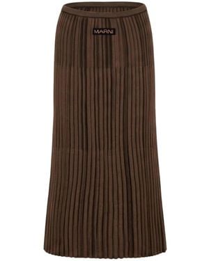 Marni Midi Rok - Bruin