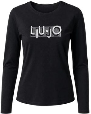 Liu Jo Long Sleeve T-Shirts - Black