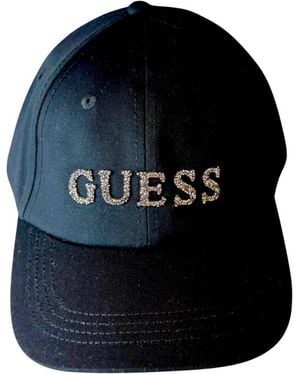 Guess Accessoires ,Zwart ,Plain Gabardine Baseball Cap