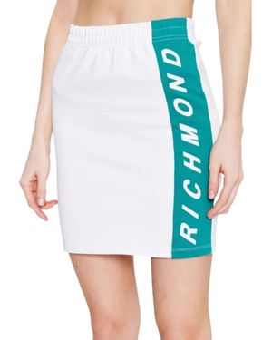 John Richmond Rokken ,Wit ,Katoen Fleece Rok Gibbis - Blauw