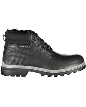 Carrera Stivali eleganti con contrasto e lacci - Nero