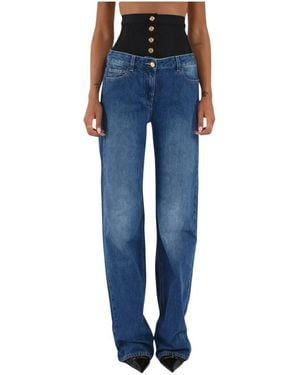 Elisabetta Franchi Straight Jeans - Azul