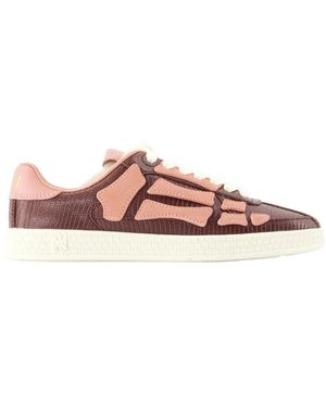 Amiri Schoenen ,Paars ,Leer Lizard Pacific Bones Sneakers - Roze