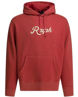 Polo Ralph Lauren Hoodies & Sweatvesten ,Rood ,Katoen Ralph Logo Pullover Hoodie