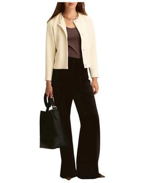 Marella Jassen ,Wit ,Cropped Jasje - Zwart