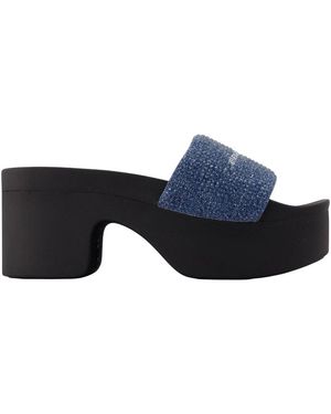 Alexander Wang Denim Hotfix Platform Sandalen - Blauw