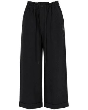 Y-3 Wide Trousers - Black