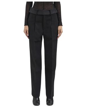 Entire studios Straight Trousers - Negro