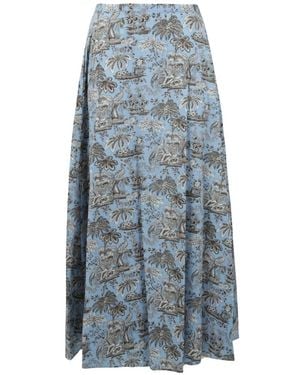 STAUD Midi Skirts - Azul
