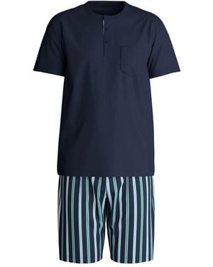 CALIDA Kurzer Pyjama - Blau