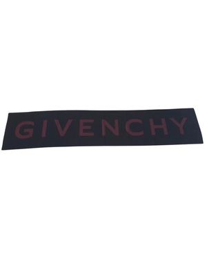 Givenchy Accessoires ,Zwart ,Wol Zwarte Wollen Sjaal Groot Logo - Blauw