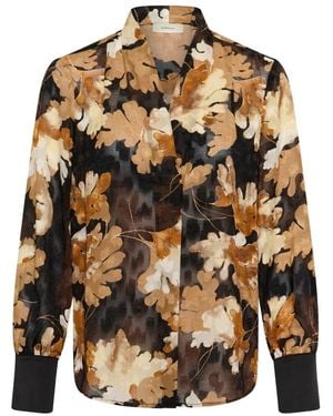 Inwear Overhemden ,Veelkleurig ,Polyester Mason Iw V-Neck Blouse - Zwart