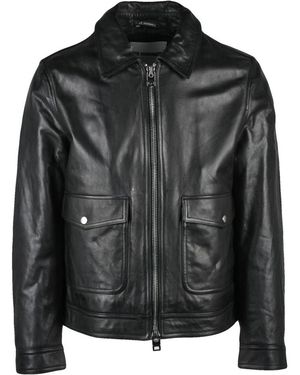 Les Hommes Leather Jackets - Nero