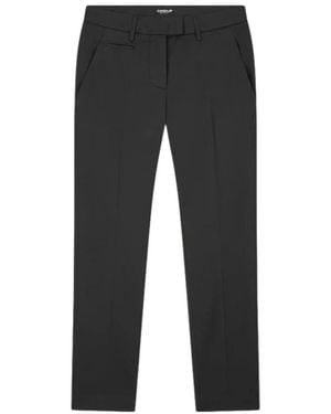 Dondup Broeken ,Zwart ,Katoen Zwarte Slim Chino Broek
