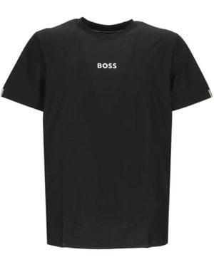 BOSS Tops ,Zwart ,Polyester Ts_Toc Serve 1