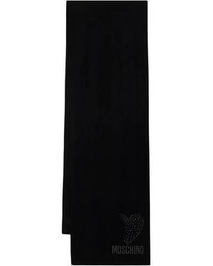 Moschino Accessoires ,Zwart ,Wol Wollen Sjaal