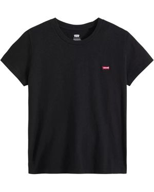 Levi's Tops ,Zwart ,Katoen Perfect Tee