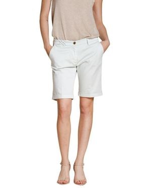 Mason's Korte Broeken ,Blauw ,Katoen New York Chino Bermuda - Wit
