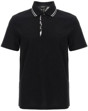 Versace Klassisches Poloshirt - Schwarz