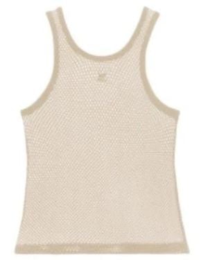 Courreges Mesh Débardeur T-Shirt - Naturel
