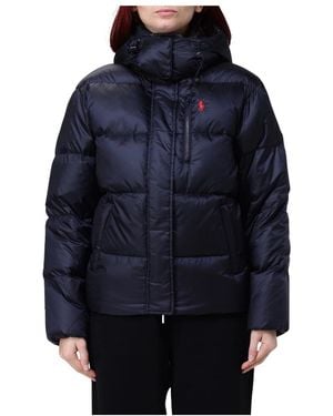 Polo Ralph Lauren Jassen ,Blauw ,Nylon Waterafstotend Gewatteerd Donsjack