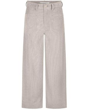 RAFFAELLO ROSSI High-Waist Cordhose Mit Retro-Touch - Grau