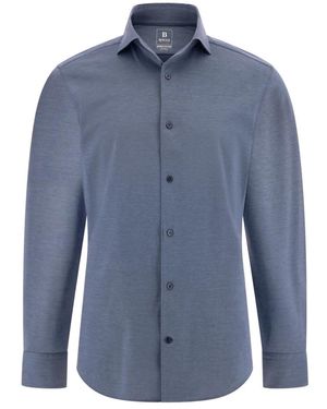 BOGGI Regular Fit Japanisches Jersey-Poloshirt - Blau