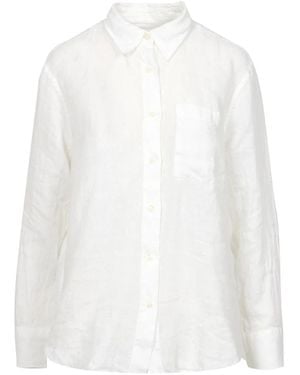 Roy Rogers Overhemden ,Wit ,Linnen Linnen Shirt