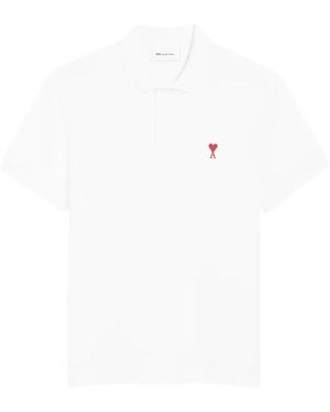 Ami Paris Polo Shirts - Bianco