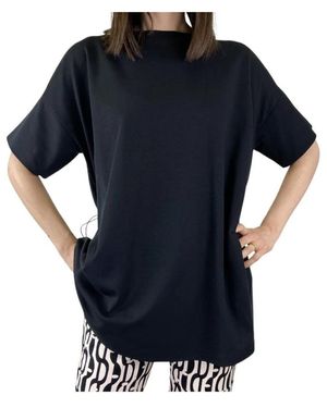 Herno Zwarte Ronde Hals Korte Mouw Jersey - Blauw