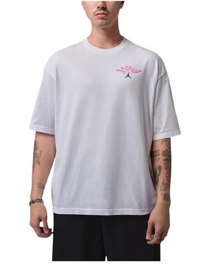 Nike Fitness ,Wit ,Katoen Flight T-Shirt - Grijs