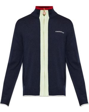 CASABLANCA Truien & Vesten ,Blauw ,Wol De Wol Cardigan