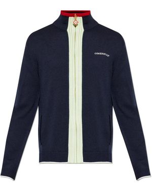 CASABLANCA Truien & Vesten ,Blauw ,Wol De Wol Cardigan