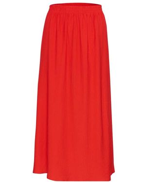 Cream Maxi Skirts - Rojo