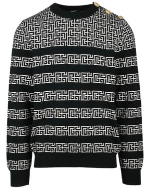 Balmain Round-Neck Knitwear - Zwart