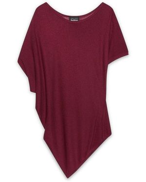 FIORELLA RUBINO Asymmetrischer Pullover Mit Lurex-Effekt Aus Viskosemischung - Rot