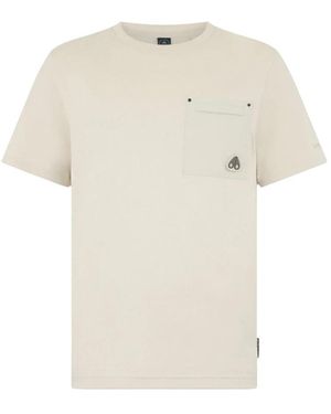 Moose Knuckles T-Shirts - Natural