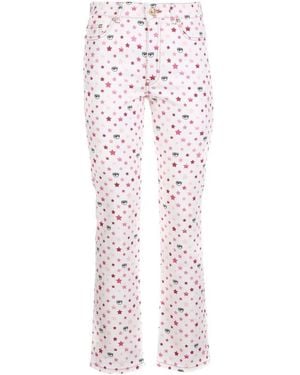 Chiara Ferragni Straight Trousers - Pink